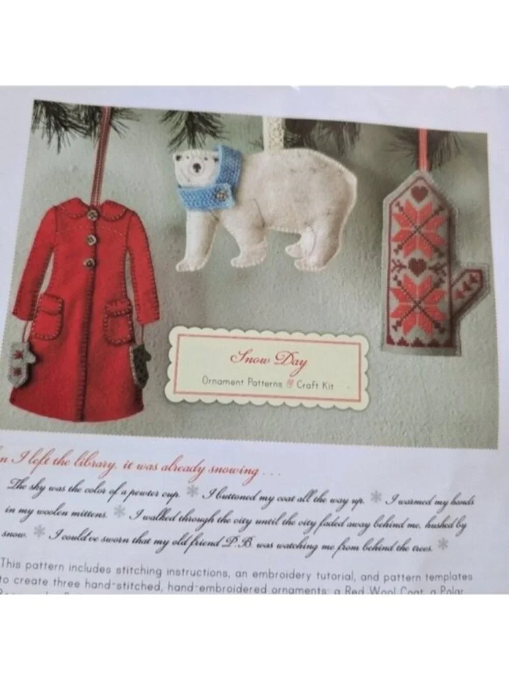 Posie Rosy Little Things Snow Day Felt Ornament Craft Kit NEW Holiday Christmas